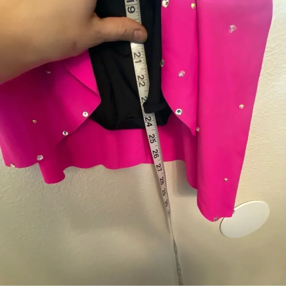 WEISSMAN custom Dance Costume hot pink WORKING DAY NIGHT D11569 MC-Medium child
